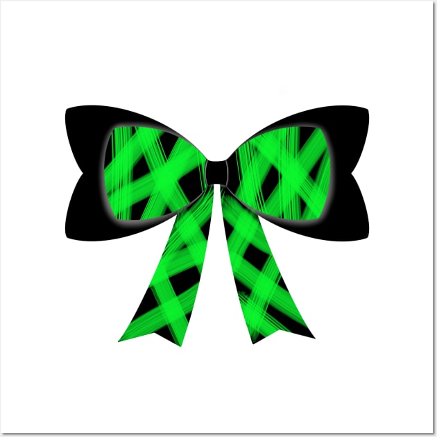 Bright green streak bow Wall Art by tothemoons
